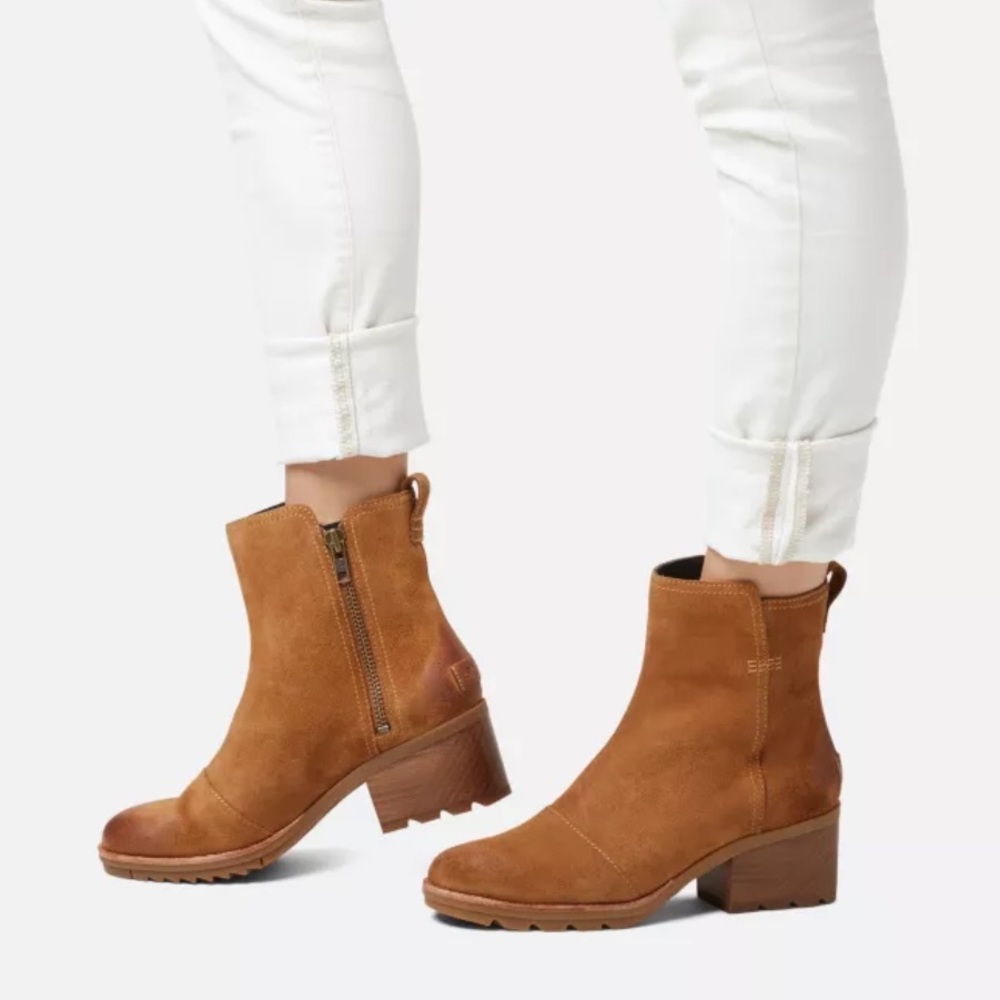 Sorel Suede Cate Heel Bootie Size 10